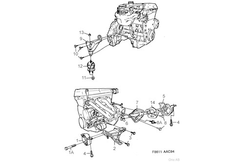 Genuine Saab Engine Anchor. - 4283685