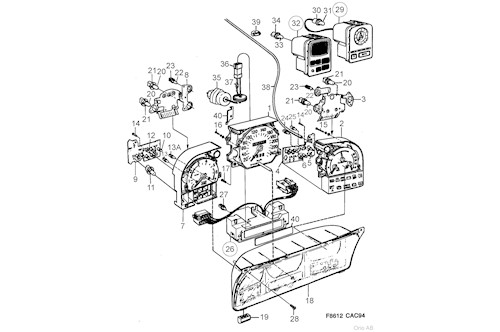 Genuine Saab Comb Instrument - 4518676