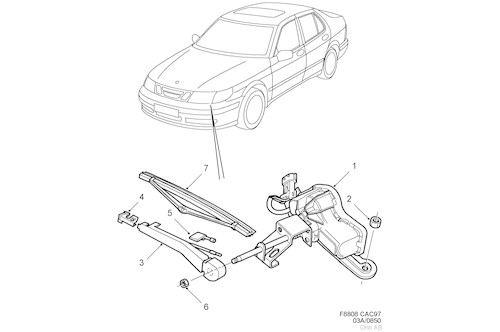 Genuine Saab Wiper Motor - 4560694