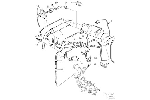 Genuine Saab Evacuation Pipe - 4572129