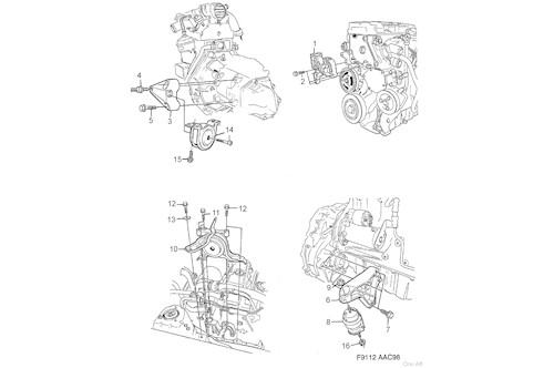 Genuine Saab Engine Anchor. - 4573697