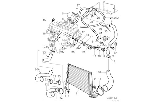 Genuine Saab Charge Air Co. - 4576039