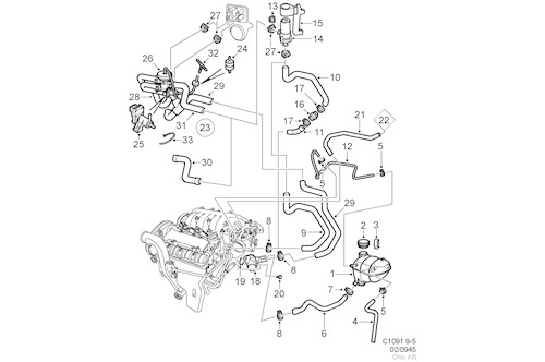 Genuine Saab Valve - 4756904