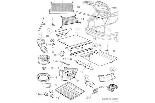 Genuine Saab Loading Floor - 4821401