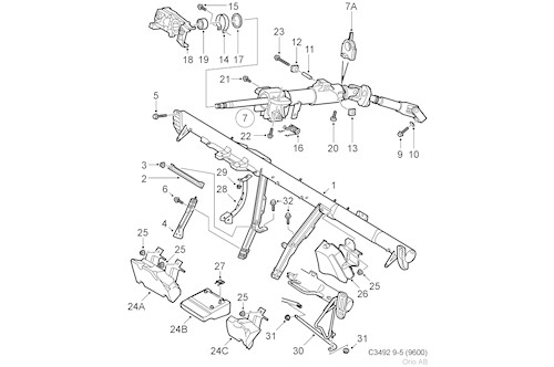 Genuine Saab Bearing Housing - 4846747