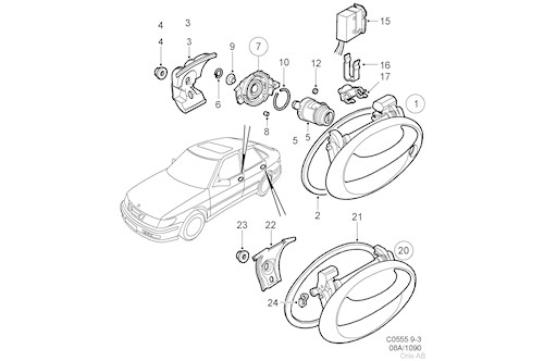 Genuine Saab Guide Roller - 4854246