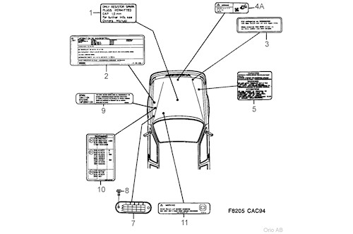 Genuine Saab Label - 4879060