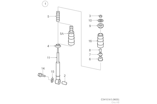 Genuine Saab Shock Absorber - 5237433