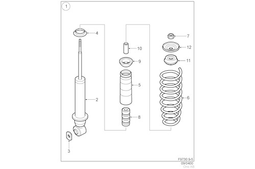 Genuine Saab Shock Abs Kit - 5237615