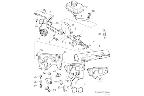 Genuine Saab Clutch Hose - 5259726