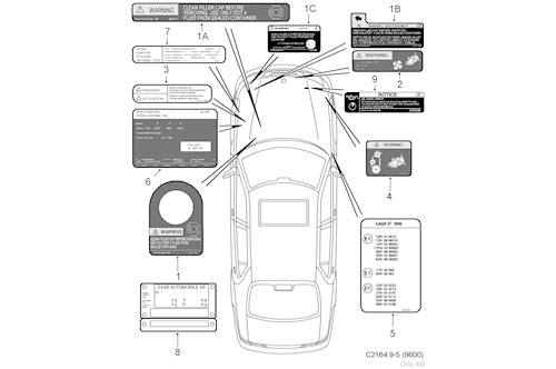 Genuine Saab Label - 5461884