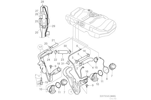 Genuine Saab Filler Pipe - 5462288