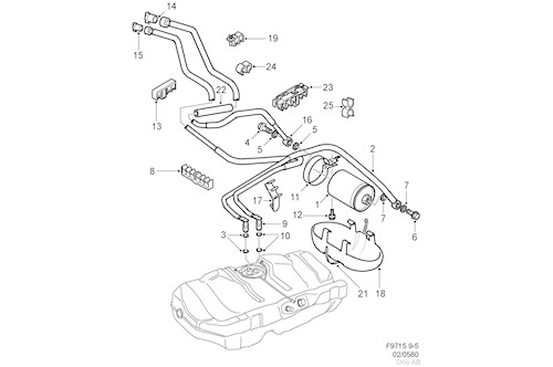 Genuine Saab Fuel Pipe - 5467899