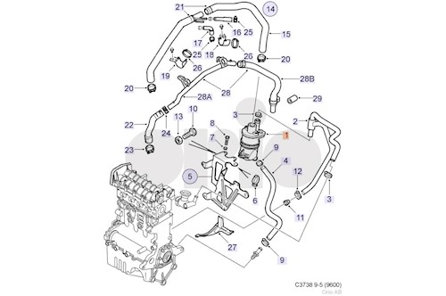 Genuine Saab Oil Separator - 55217793