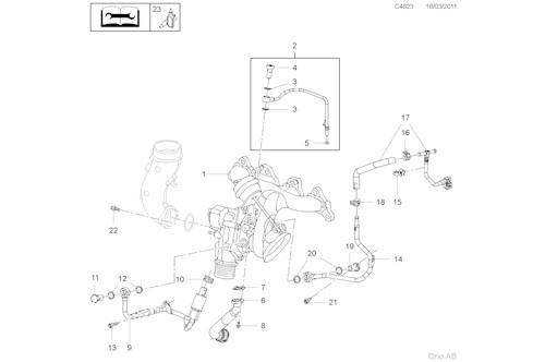 Genuine Saab Turbocharger - 55355617