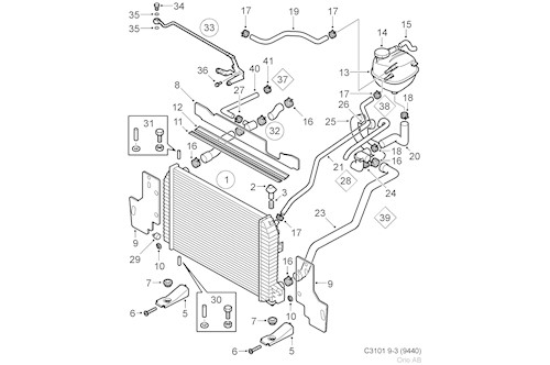 Genuine Saab Air Vent Pipe - 55556977