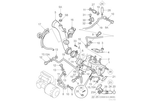 Genuine Saab Vacuum Hose - 55561598