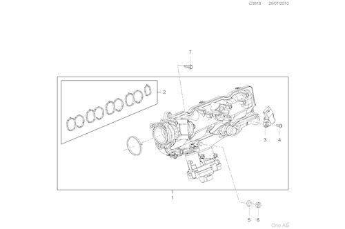 Genuine Saab Inlet Manifold - 55571993