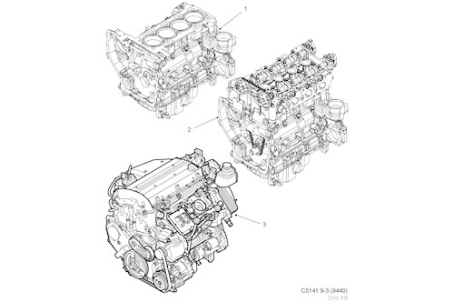 Genuine Saab Basic Eng. Assy - 55576155