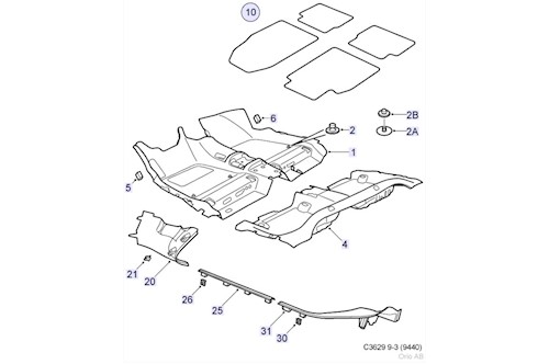 Genuine Select Carpet For Saab - 60000035