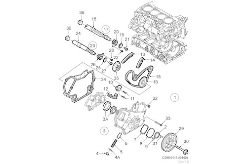 Genuine Saab Balance Shaft - 90537565