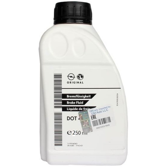 Genuine Opel / Vauxhall DOT4+ Brake Fluid (250 ML) - 93160362