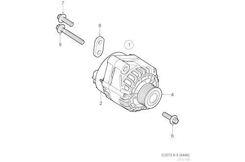 Genuine Saab Generator - 93169259