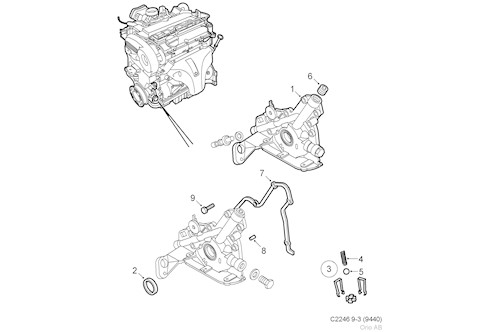 Genuine Saab Oil Pump - 93174209