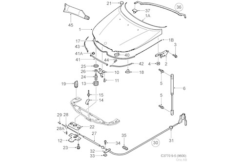 Genuine Saab Bonnet - 93186599