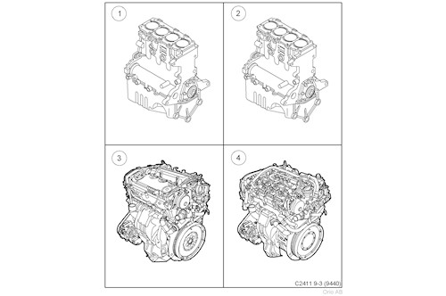 Genuine Saab Engine,Stripped - 93193191