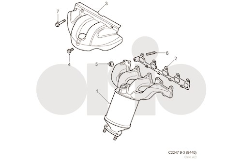 Genuine Saab Exh. Manifold - 95507207