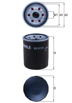 Genuine Mahle Oil Filter - OC2176