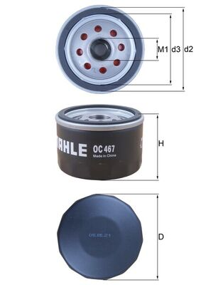 Genuine Mahle Oil Filter - OC467