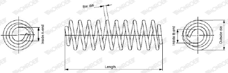 Genuine Monroe Suspension Coil Spring - SP2863