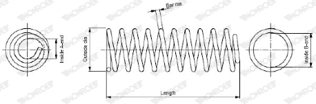 Genuine Monroe Suspension Coil Spring - SP3900